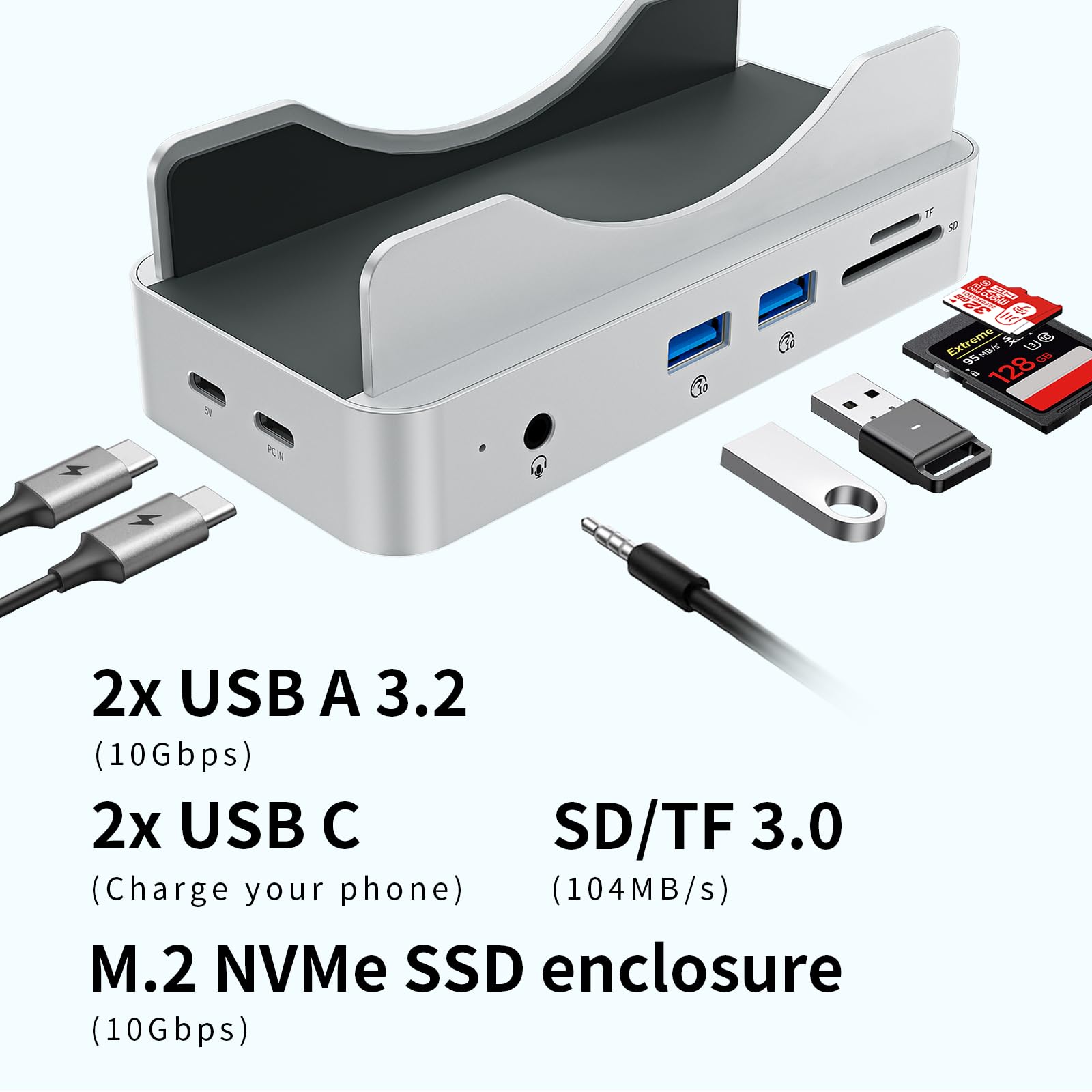 Amazon.co.jp: Phixero Mac Mini M4 ハブ & スタンド NVMe SSD